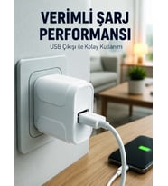 Usb Girişli 12w Şarj Adaptörü Kompakt Telefon Şarj Cihazı