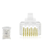 Cat6 Konnektör Ez Rj45 Delikli 100Lü Paket Şeffaf HDX5063
