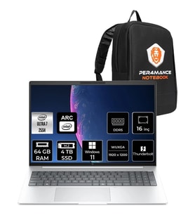 HP Elitebook 8 Aı G1I Core Ultra 7 255H 64GB RAM 4TB SSD 16" FHD+ Win11 Pro AD3T0ETPN435 Notebook + Per4 Çanta