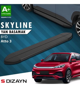 S-Dizayn BYD Atto 3 Skyline Siyah Yan Basamak 193 Cm 2022 Üzeri A+ Kalite