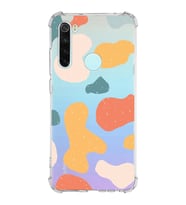 Xiaomi Redmi Note 8 Köşe Korumalı Antişok Kapak Grunge Tasarımlı Şeffaf Silikon Kılıf