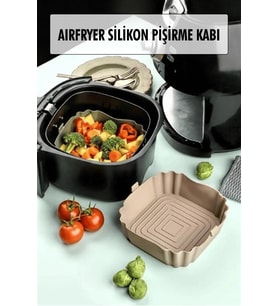 Bütün Airfryer'lere Uyumlu Vizon Silikon Pişirme Kabı