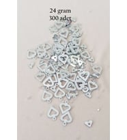 Oya Abiye Bileklik Kolye Pleksi Metalik Plastik Pul Gümüş Renk 24 gram 300 adet - BNC571