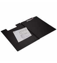 Kapaklı Sekreterlik A4 Pvc 100 Yaprak Kapasiteli Clip Board 23,5x32 cm (Siyah)