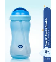 Wee Baby Renkli Pipetli Bardak 350 ml - Mavi