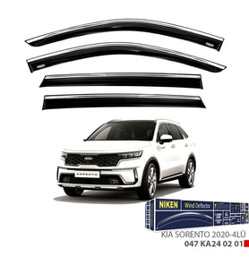 Niken Kia Sorento Cam Rüzgarlığı Kromlu 4'Lü 2020+ Sonrası (Beyaz)