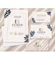 EKONOMİK KURUMSAL DAVETİYE MODEL NO:016-020 ZARF DAHİL