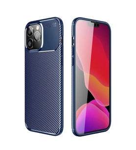 Apple İphone 14 Pro Kılıf Auto Focus Karbon Kapak - Lacivert
