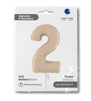 2 Rakam Satin Cream Folyo Balon 26"