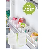 Mithra Life 12 Adet Buzdolabı Kapak İçi Düzenleyici ve Banyo Organizer MIT1104