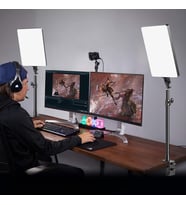 Gdx P300TS BiColor Profesyonel Youtuber 80W İkili Masaüstü Yayıncı Işık Seti (Sarı-Beyaz)