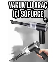 Araç İçi Süpürge Filtreli Şarjlı Süpürge Vakumlu Yıkanabilir
