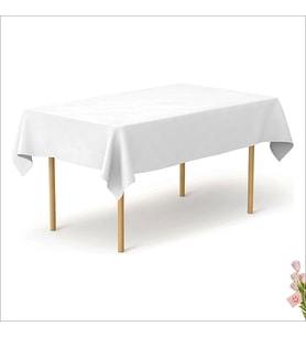 Masa Örtüsü 137cm x 270cm - Beyaz (STD)