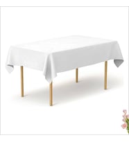 Masa Örtüsü 137cm x 270cm - Beyaz (STD)