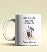 Kişiye Özel Bu Adam Benim Babam Tasarımlı Beyaz Kupa Bardak