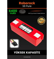 Roborock S6 Pure 6400mAh Robot Süpürge Bataryası - Gerçek Kapasite, Maksimum Güvenlik