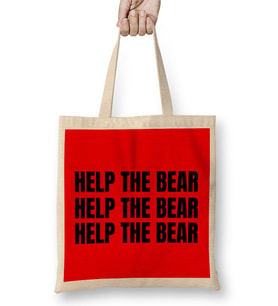 HELP THE BEAR Bez Çanta Uzun Saplı