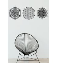 UNT Metatron Cube, Yaşam Çiceği ve Tetrahedron Duvar Dekoru, Ahşap Dekoratif Tablo