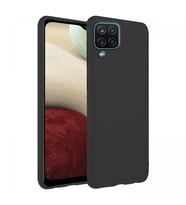 Samsung Galaxy M12 İnce Mat Silikon Kılıf Siyah