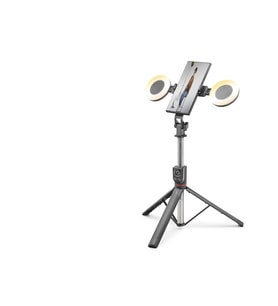 Telefon Tripodu Ve Selfie Çubuğu Çift Led Bluetooth Kumandalı 182 Cm Siyah ND1033