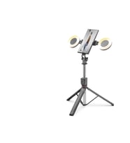 Telefon Tripodu Ve Selfie Çubuğu Çift Led Bluetooth Kumandalı 182 Cm Siyah ND1033