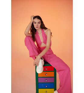 Markano Rise Aksesuarlı Bluz Pembe