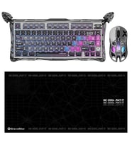 Gravastar K1 Pro Mekanik Gaming Klavye, X Kablosuz Optik Mouse ve Mousepad Oyuncu Seti, Cyberpunk