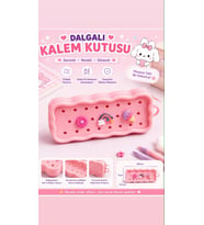 Kawaii Pembe Kalem Kutusu – Geniş Kapasiteli Fermuarlı Organizer Kalemlik (Üstündeki Süsler Değişiklik Gösterir) Model Kodu: 001yekakak