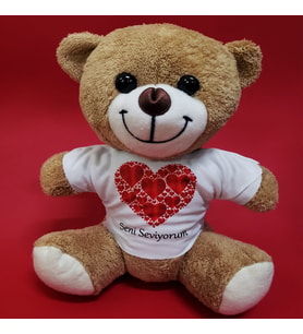 Love Tişörtlü Peluş Ayıcık