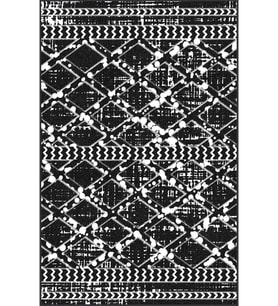 Eliana Home Baskılı, Yıkanabilir Kaymaz Taban Salon Halısı LNA0088-SD925 100x150 cm (Siyah)