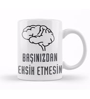 Komik Söz Başınızdan Eksik Etmesin Kupa Bardak Porselen