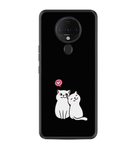 Tecno Spark 6 Kılıf Silikon Desen Love Cats 1690