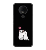 Tecno Spark 6 Kılıf Silikon Desen Love Cats 1690