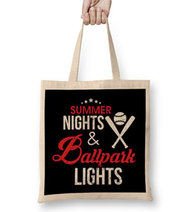 Summer Nights & Ballpark Lights Baseball Players Bez Çanta Uzun Saplı