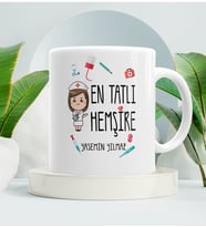 En Tatlı Hemşireye Hediye Kupa Bardak Beyaz