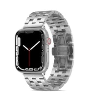 Apple Watch 44mm Uyumlu Kordon Metal Geçmeli Paslanmaz KRD-20 Kayış