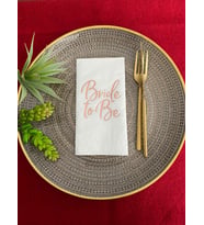 Rose Gold Yaldızlı Beyaz Bride To Be Peçete 16 lı