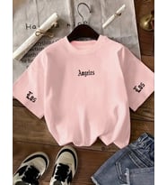 AMOR MAN BÜYÜK BEDEN ÖZEL TASARIM LOS ANGELES KOL BASKILI TER TUTMAYAN PAMUK MODERN BATTAL ERKEK T-SHIRT (Pembe)