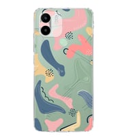 Redmi A1 Plus Uyumlu Kamera korumalı Kapak Abstract Tasarımlı  Şeffaf Kılıf