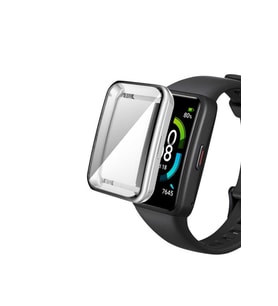 Huawei Band 6 Uyumlu Zore Watch Gard 09 Koruyucu Silikon (Gri)