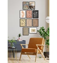 Çerçevesiz Çerçeve Görünümlü 10 Parça Mdf Tablo Seti Çoklu Çerçeve Seti Mdf Baskı