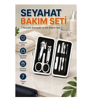 Paslanmaz Çelik Kişisel Bakım Seti – Seyahat Çantalı Çok Amaçlı Bakım Aletleri