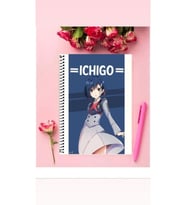Ichigo Anime Defter 1 Adet Özel Tasarım A4 Boyutu Telli Kareli Defter 21*29 Cm