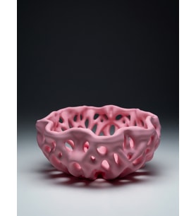 MYCRAFT3D Organik Delikli Dekoratif Kase Modern Şık Hafif Dayanıklı Ev Dekoru 20x9 cm