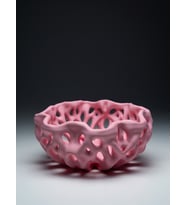 MYCRAFT3D Organik Delikli Dekoratif Kase Modern Şık Hafif Dayanıklı Ev Dekoru 20x9 cm