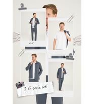 Erkek Çeyiz Seti 3’lü: Hırka + Pantolon + T-Shirt (Gri)