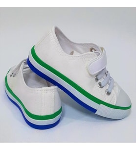 Fiyra 9002 Beyaz Keten Sneaker Cırtlı Çocuk Spor Ayakkabı