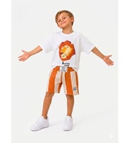 Cg Kids Minik Aslanımız Erkek Çocuk Tişört ve Şort Erkek Çocuk Alt Üst Takım