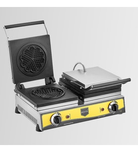 Remta W15 Sanayi Tipi Döküm Çiftli Çiçek Model 21 cm Çap Waffle Makinası Elektrikli