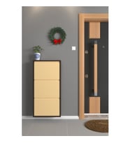 Formood Metal Ayakkabılık Kahve 3 Kapaklı